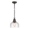 EAPUDUN 1-Pack Farmhouse Pendant Light, 1-Light Industrial Hanging Light Fixture