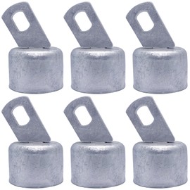 6pcs 1-3/8" Top Rail End, Chain Link Fence Rail End Cap, for 36mm OD Top Rail Pipe, Galvanized Steel.