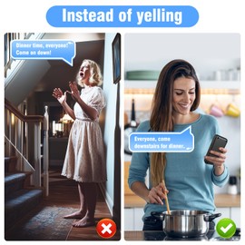 ChunHee Intercoms Wireless for Home, Upgraded Long Standby 16 Channels Caregiver Wireless Intercom System for Elderly 1640ft Portable Intercom Two Way Room to Room Communication Intercom for Home Use