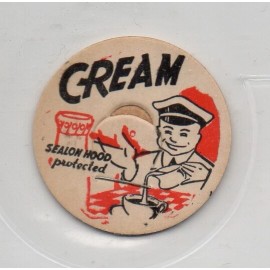 Milk Bottle Cap - CREAM - SEALON HOOD PROTECTED - generic cap - 1 5/16" dia.