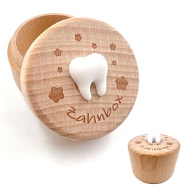 YOGAEN Tooth Fairy Milk Teeth Boys Milk Tooth Box Milk Teeth Girls Printed with 3D Stereo Teeth Pattern Milk Tooth Box Creative Christening and Birthday Gifts for New Parents