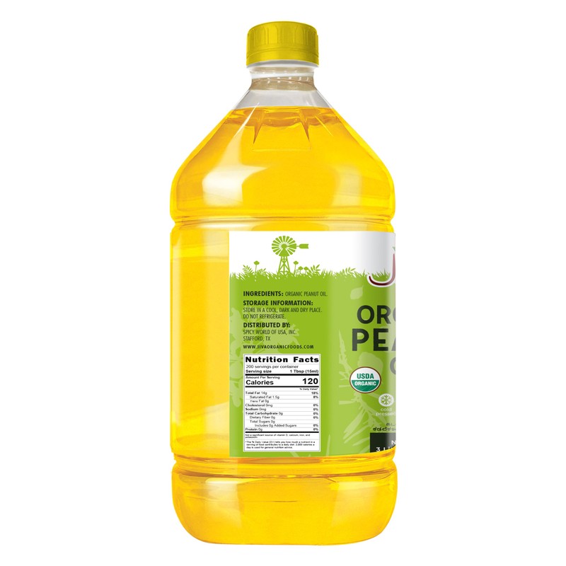 Jiva Organics Organic Peanut Oil 3 Ltr (101 Fl Oz),