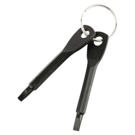 Rumyve Portable Keyring Screwdriver,Mini Portable Keyring Screwdriver Set,Flathead and Cross Survival Tool for Men Outdoor Repair