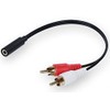 Single Pack 3.5mm Stereo Female Mini Jack to 2 Male