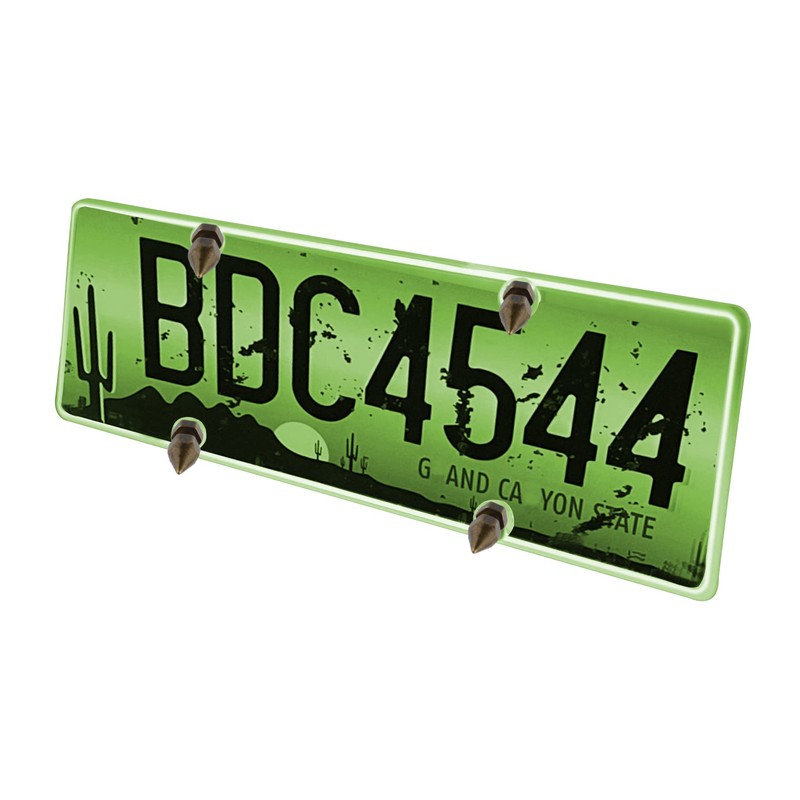 Lunsom License Plate Fasteners Screws Caps,Spike License Plate Bolts Decorative