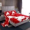 Feelyou Christmas Bed Sheets King Tree Snowflake Deer Pattern Printed