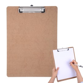A4 Wooden Clipboard, A4 Clipboard, Thickened Material, Thickness 3.5 mm Wooden Clipboard, Sustainable Writing Board, Clipboard for Office and Travel, Natural