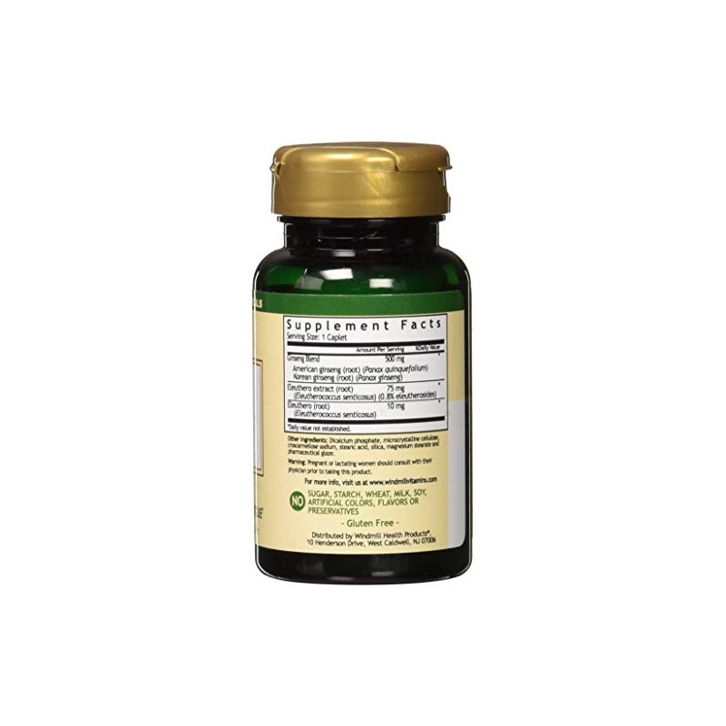 Windmill Ginseng 500 mg Extract Caplets 60 ea