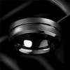 ZENSE - Men's Ring in Matte Black Steel with Groove