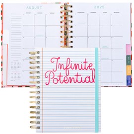 ban.do 17-Month Medium Daily and Weekly Planner Dated August 2025 - December 2026, Hard Cover Self Care Journal, Spiral Agenda with Monthly Calendar, Stickers, Art & Bonus Pages (Infinite Potential)