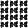 Oaoleer Big Hair Bows for Girls 12 PCS 6" Black