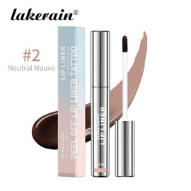 LAKERAIN 4Pcs Peel Off Lip Liner Stain Liquid Lip Gloss Tint Set Long Lasting Waterproof Transfer Proof Brightening Velvet Matte Tattoo Makeup:_02#NEUTRAL MAUVE
