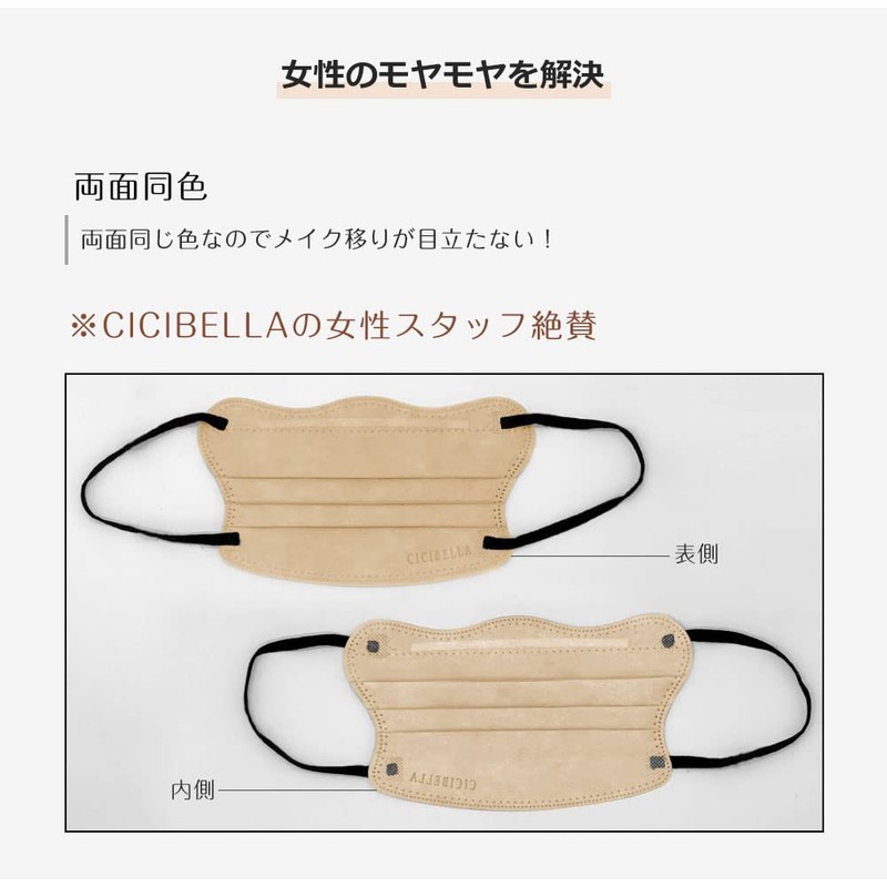 [millarouge] バイカラーマスク マスク 不織布 3Dマスク 4Dマスク 立体マスク 冷感 血色マスク 不織布マスク