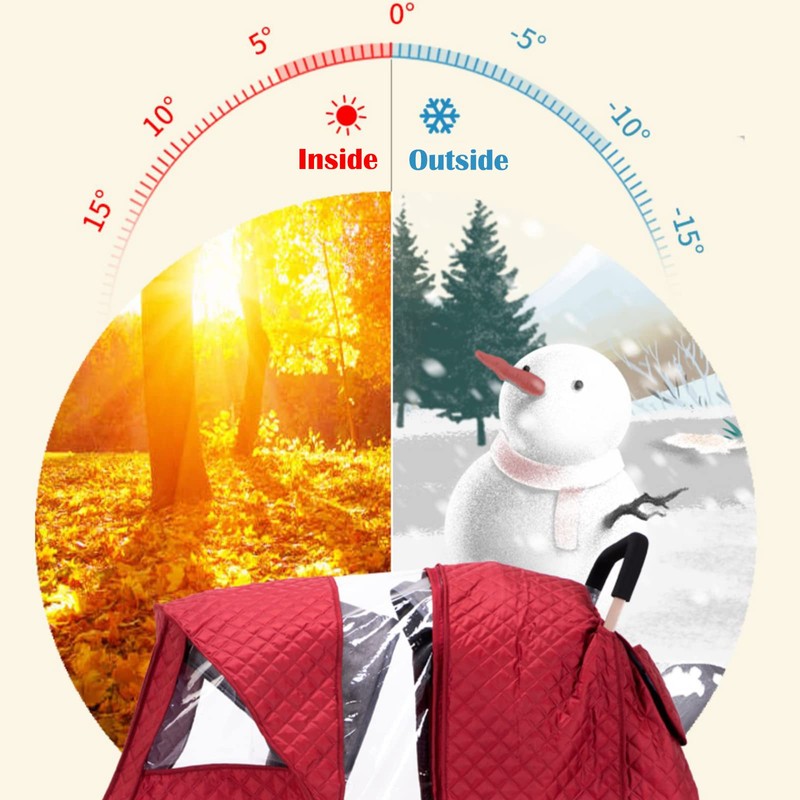 Double Stroller Winter Rain Cover,Winter Cover for Double Tandem Stroller,Big