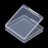 12 empty square mini clear plastic cases with cover for