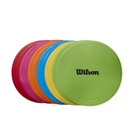 Wilson Tennis Marker Dots, Rubber, Multi-Coloured, 12 pieces