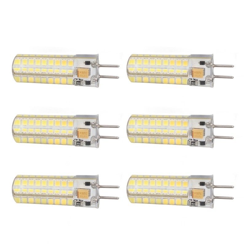 6Pcs GY6.35 LED Bulb 7W AC DC12V 700lm 72 LEDs