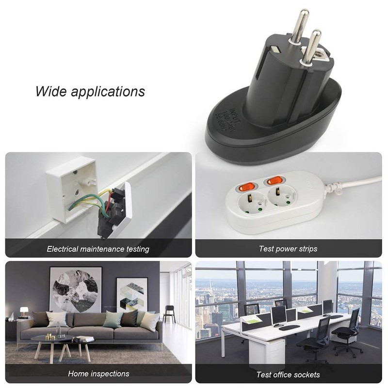 Jadeshay Socket Tester RCD Meter Socket Tester with RCD Test