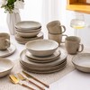 AmorArc Ceramic Dinnerware Sets,Handmade Reactive Glaze Stoneware Plates and Bowls