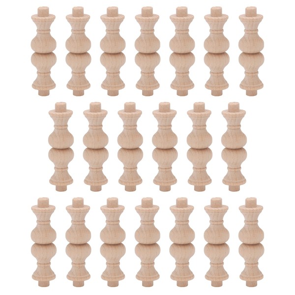 SHANOER Wooden Railing Insert Wood Spindle for Furniture Decorative Parts