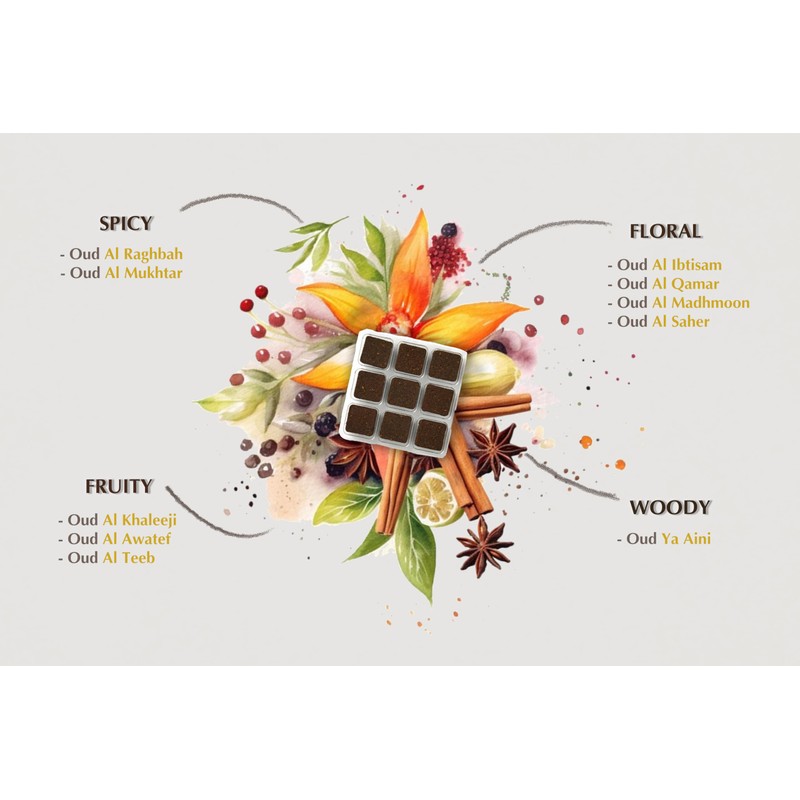 Oud Bakhoor Collection Set دخني عود بخور by Dukhni |12