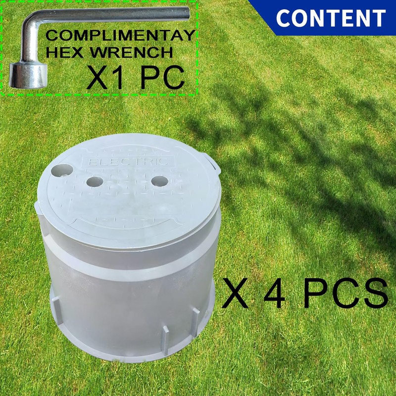 (Dia 10" * 4 Pack) Yariwiz 10 inch Underground Electrical