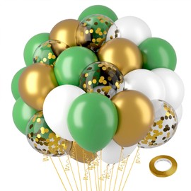 Green and Gold Balloons Emerald Green Balloons Dark Green Balloons Green and Gold Party Decorations Green Birthday Decorations Green and Gold Birthday Decorations Green Confetti Balloons Green Gold