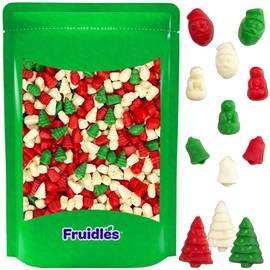 Fruidles Christmas Mello Cremes Gummi Bears Candy Sweet Confection, Traditional Old Fashioned, Vegan, Gluten-Free (5 Pounds Bulk)