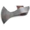 Wild Turkey Handmade Solid Damascus Steel Axe w/Leather Sheath Outdoors