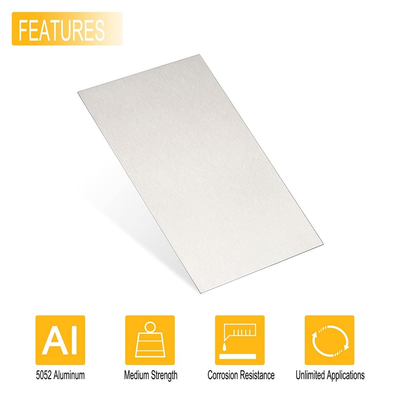 sourcing map Aluminum Sheet, 300mm x 150mm x 2mm Thickness