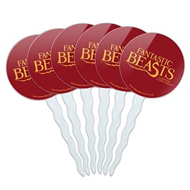 GRAPHICS & MORE Fantastic Beasts and Where to Find Them Logo Cupcake Picks Toppers Decoration Set of 6