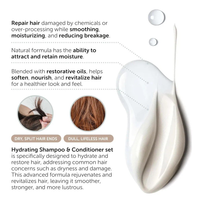 Juego De Champú Y Acondicionador Hidratante De 34 Oz Para