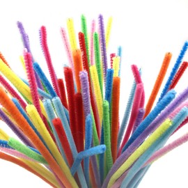Anvin Pipe Cleaners 100 Pcs 10 Colors Chenille Stems for DIY Crafts Decorations Creative School Projects (6 mm x 12 Inch, Assorted Bright Colors)