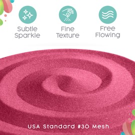 Sandsational Sparkle Pink Unity Sand, 1 LB (16 oz), Colored Sand for Weddings, Vase Filler, Home Décor, Craft Sand, Aquarium Sand, and More