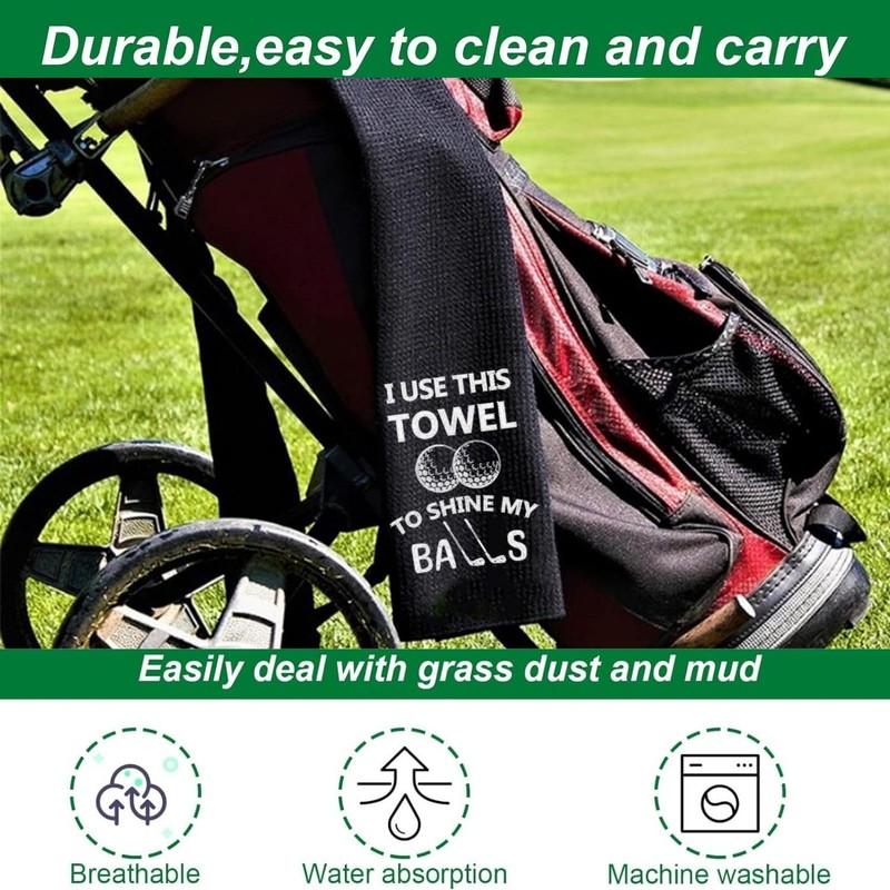 Amitrely Funny Golf Towel - I Use This to Shine