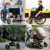 MUXHEL 2 Pcs Walker Wheels Replacement, 8 Inch Solid Wheelchair