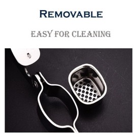 custom-sign Garlic Press Crusher Squeezer Masher Mincer Stainless Steel Manual Kitchen Tool