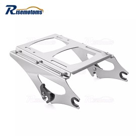 risemotom8 Quick Release Two-Up Back Pack Mounting Luggage Rack For Harley Touring Models