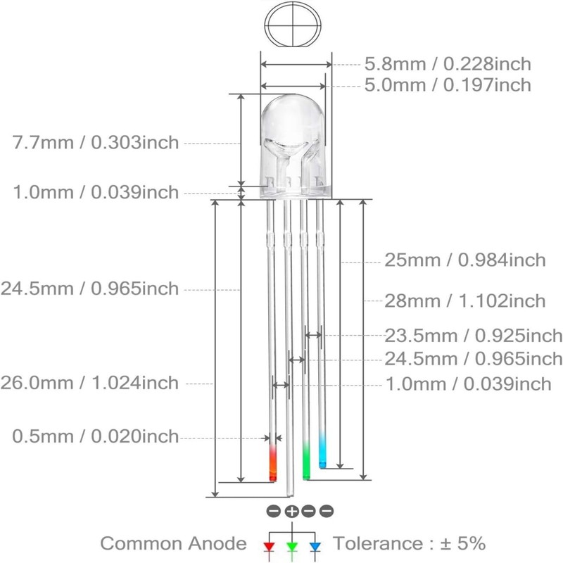 EBOOT 100 Pcs Clear LED Light Emitting Diodes Bulb LED