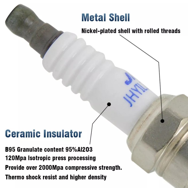 CNPAPC 6X Spark Plugs + Wire & Ignition Coil For