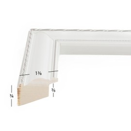 Craig Frames Victoria, 15x30 Picture Frame, Ornate White and Silver, Set of 4