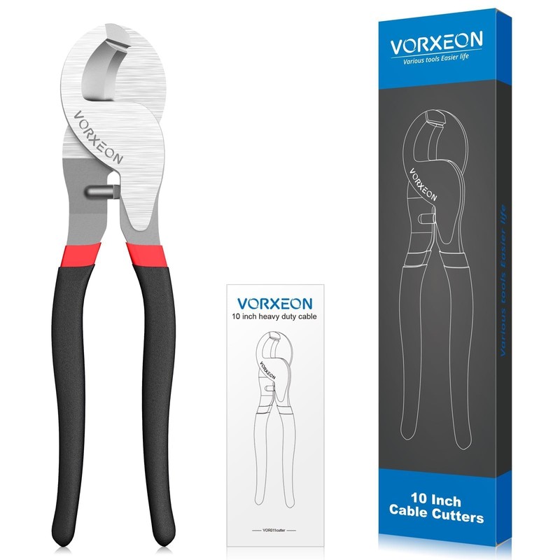 VORXEON Cable Cutter 10inch Heavy Duty Large High Leverage Cutter