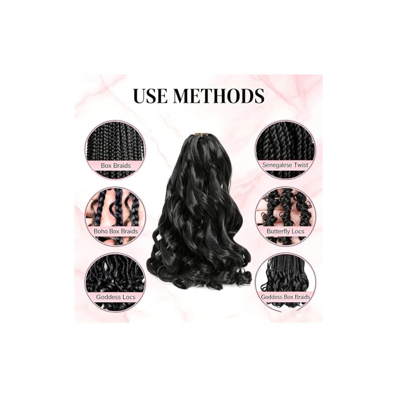 French Curl Braiding Hair Extensions 14 Inch pre stretched Braiding