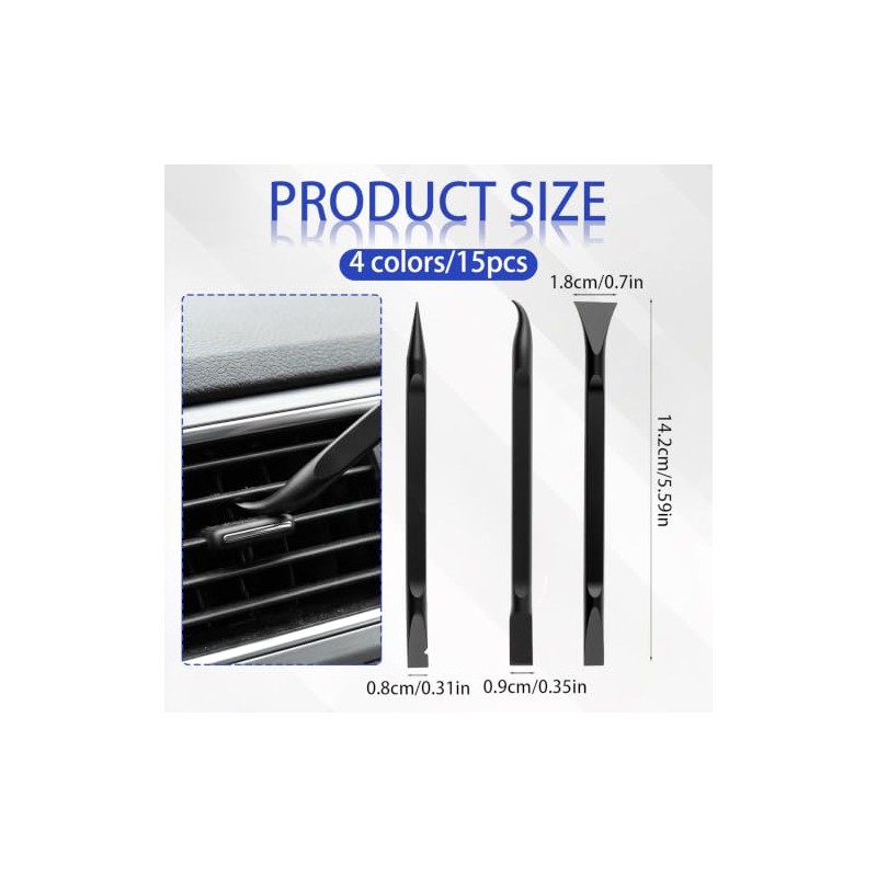 15 Pcs Plastic Scraper Tool, Pen-Shaped Non-Scratch Crevice Cleaning Tool