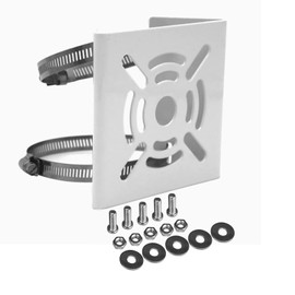 WiTi Universal Vertical Pole Mount for Security Camera, Solid Metal Bracket with Loops, Suitable for CCTV Cameras(Small Size)