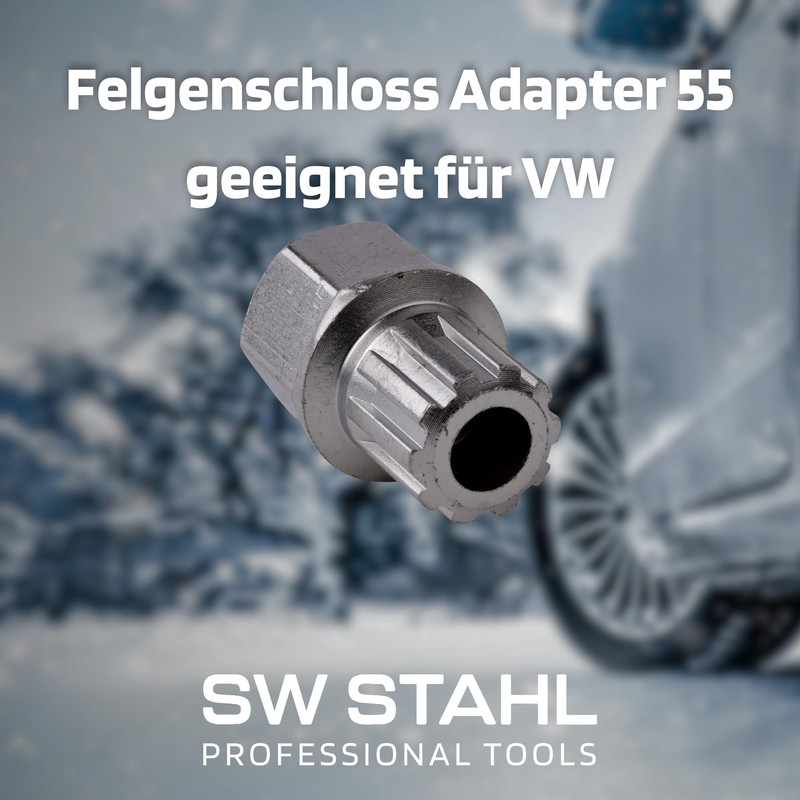 SW-Stahl 02382L-5 Rim Lock Adapter 55 I Suitable for VW
