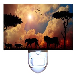 Gotham Decor Lion Family at Sunset Decorative Night Light