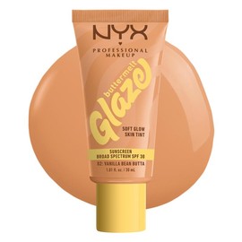 NYX Professional Makeup Buttermelt Glaze Soft Glow Skin Tint with SPF 30, Up To 12HR Wear, NYX PROFESSIONAL MAKEUP - Color: Vanilla Bean Butta