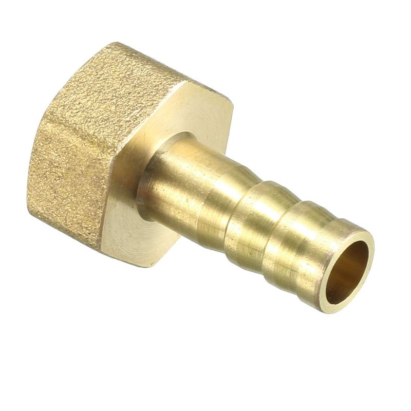 sourcing map Brass Barb Hose Fitting Connector Adapter 8mm Barbed