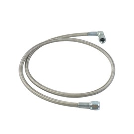 4AN Turbo Oil Feed Line 36" Length Steel Braided 90 Degree Straight Hose End Pressure Stainless Remote Turbocharger Sensor Teflon Turbo Feed Line 4 AN